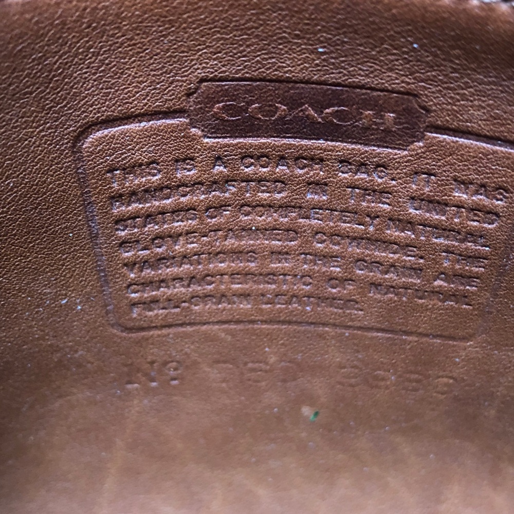 Coach Taft Vintage Bag British Tan USA 1996 #9980 Glovetanned Leather AMAZING - Picture 11 of 17